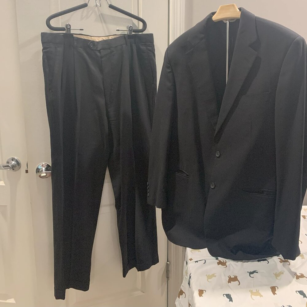 Pronto Uomo Men's Black Suit 42L, 36x30